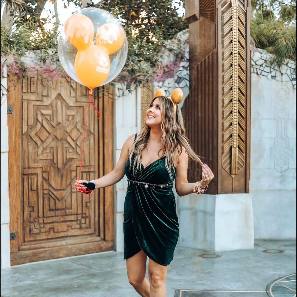 Green mini dress